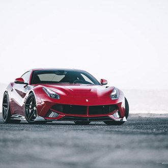 Impressive Red Ferrari F12 Perfected with Carbon Fiber Elements
