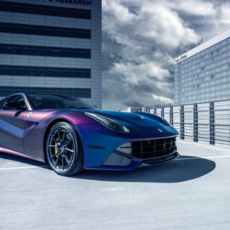 Chameleon Ferrari F12 with Aftermarket Front Bumper - Photo by ANRKY Wheels