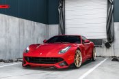 Red Ferrari F12 Improved with Carbon Fiber