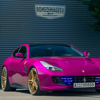 Custom Pink Ferrari GTC4Lusso - Photo by Vossen