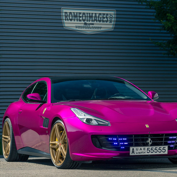 Custom Pink Ferrari GTC4Lusso - Photo by Vossen