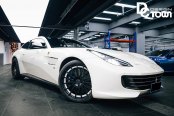 The Imposing Perfected White Ferrari GTC4Lusso with Crystal Clear Headlights