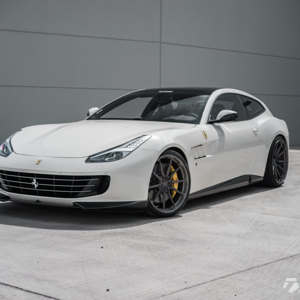 White Ferrari GTC4lusso with Aftermarket Front Bumper - Photo by Vossen