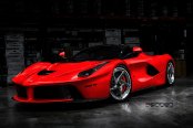 Red Devil: Ferrari LaFerrari with Dark Smoke LED Headlights