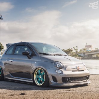 Yellow Fiat 500 Abarth Gets Distinctive Look with Blue Avant Garde ...