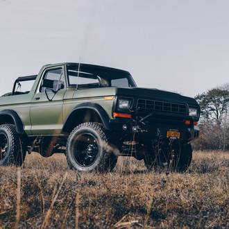 Lifted Ford Bronco with Custom Fender Flares - Photo by Fuel Offroad