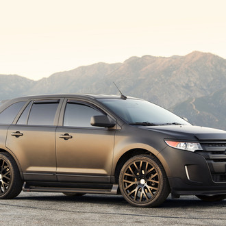 Aftermarket Front Bumper on Black Matte Ford Edge - Photo by TSW