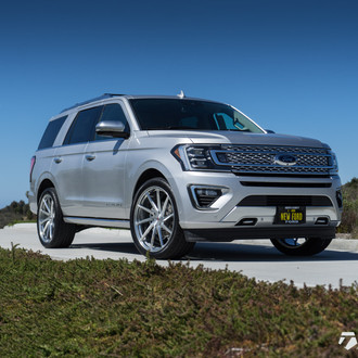 Custom Mesh Grille on Silver Ford Expedition - Photo by Vossen
