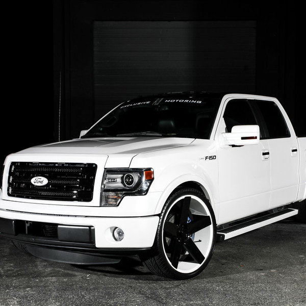 Super White Ford F150 on Black Forgiato Wheels - Photo by Exclusive Motoring