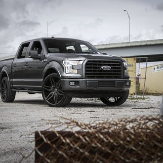 Custom DUB Wheels with Dark Tint on Ford F-150 - Photo by DUB