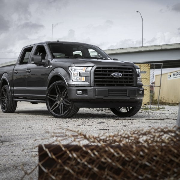 Custom DUB Wheels with Dark Tint on Ford F-150 - Photo by DUB