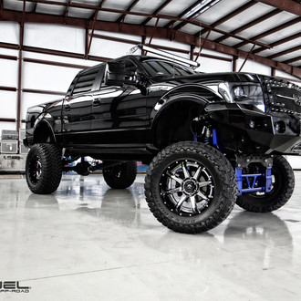Black F150 With a Giant Lift and Fuel Off-road Wheels