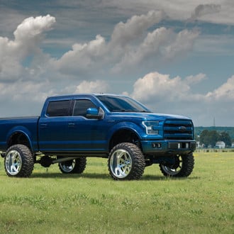 Custom Blue Lifted Ford F-150 - Photo by Fuel Offroad