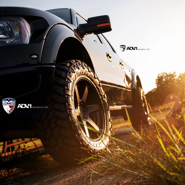 Black Lifted Ford F-150 with ADV1 Wheels - Photo by ADV.1