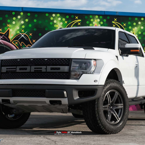 Custom White Lifted Ford F-150 - Photo by Vellano
