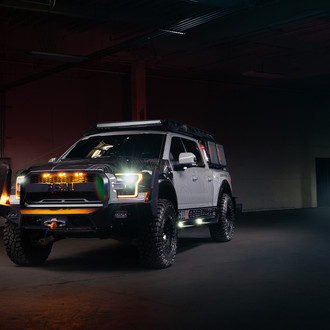 Royal Appearance of Gray Lifted Ford Raptor with on Black Rotiform Wheels