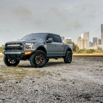 Front Bumper with LED Light Bars on Gray Ford F-150 - Photo by Venom Rex