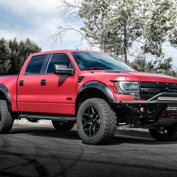 ADD Front Bumper with Skid Plate on Red Ford F-150 - Photo by Venom Rex