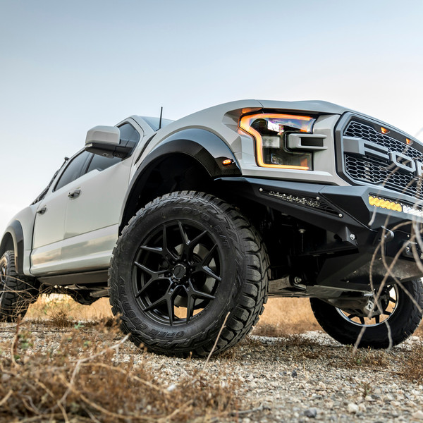 Front Bumper with LED Light Bars on White Ford F-150 - Photo by Venom Rex