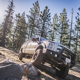 Ford F-250 with Custom Off-road Front Winch Bumper - Photo by Diesel Shooter