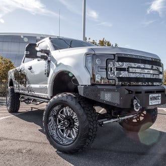 Ace of Spades: Gray Ford F-250 Receives Dark Smoke LED Headlights