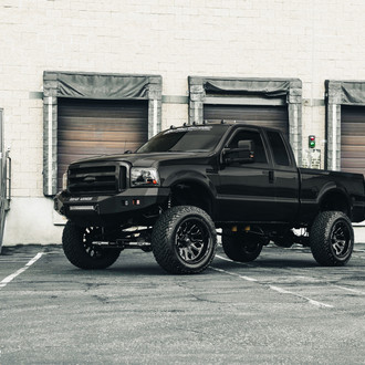 All Black F350 on 22 inch Fuel FFC37 Wheels