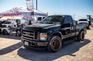 Lowered Super Duty Street Truck Put on Fuel Rims With Low-profile Tires