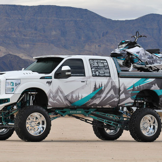 Summit Jet Ski on White Lifted Ford F-350 - Photo by Phil Gordon