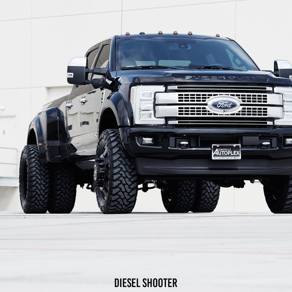 Black Ford F-450 on Custom American Force Wheels - Photo by Diesel Shooter