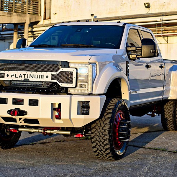 White Ford F-450 with Custom Mesh Grille - Photo by Eddie Maloney
