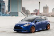 Bespoke Blue Ford Focus ST Standing Out on the Road