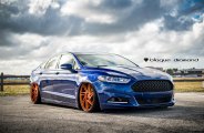 Slammed Ford Fusion on Insane Rims by Black Diamond