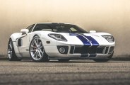 Blue Stripes Highlight Sporty Spirit of White Ford GT