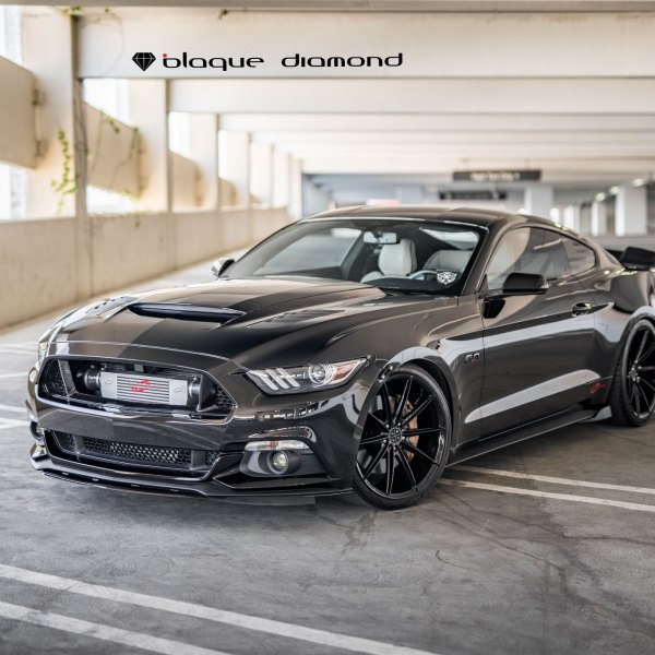 Mighty Ford Mustang GT 5.0 on a Set of Classy Wheels - Photo by Black Diamond