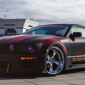 Artistic Pony: Ford Mustang with Huge Spoiler