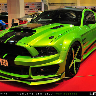 Lime Green Mustang Race Look