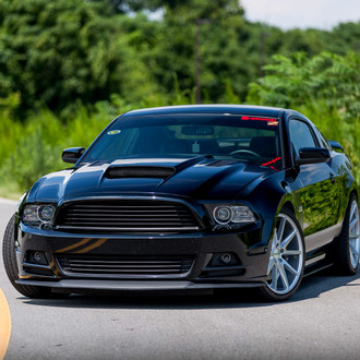 Revised Fascia of Black Ford Mustang