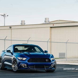 Perfectly Stanced Mustang on ADV.1 Custom Wheels - Photo by ADV.1