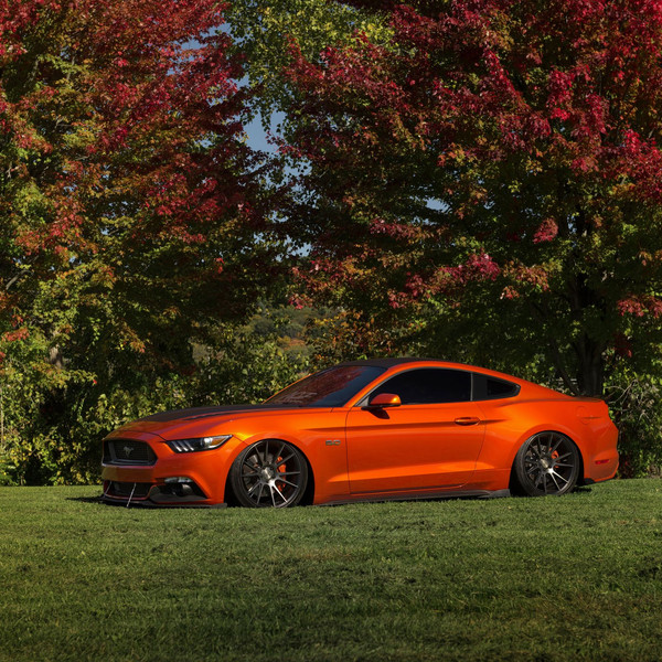 Custom Orange Lowered Ford Mustang 5.0 - Photo by Niche