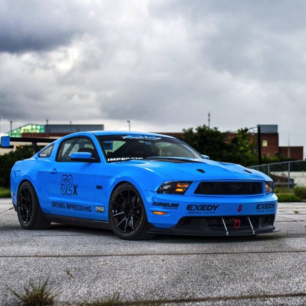 Custom Blue Debadged Ford Mustang 5.0 - Photo by Forgeline Motorsports