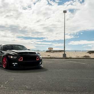 Custom Fog Lights Giving Black Ford Mustang a Mean Look