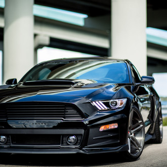Vossen Deep Concave Wheels on Black Mustang 5.0 - Photo by Vossen