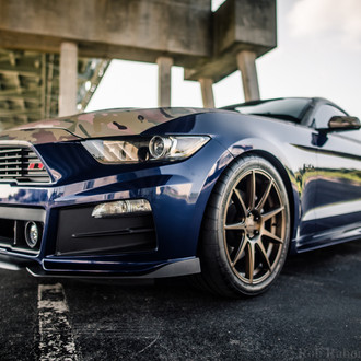 Roush Mustang GT With Camo Wrapped Hood on Velgen Rims - Photo by Robert Rabon