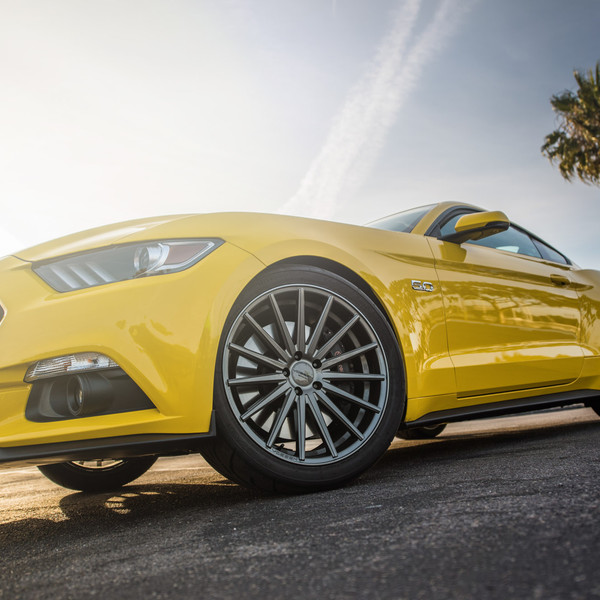 Nice and Clean Yellow Mustang From Hawaii on Vossen Rims - Photo by Vossen