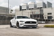 White Ford Mustang With a Freshened Exterior
