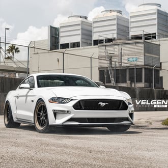 White Ford Mustang With a Freshened Exterior
