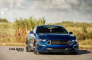 Velgen Forged Wheels Enhancing Look of Blue Ford Mustang