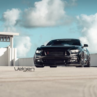 Blacked Out Ford Mustang with Stylish Exterior Tweaks