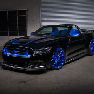 Black And Blue Mustang S550 - Photo by MAD Industries
