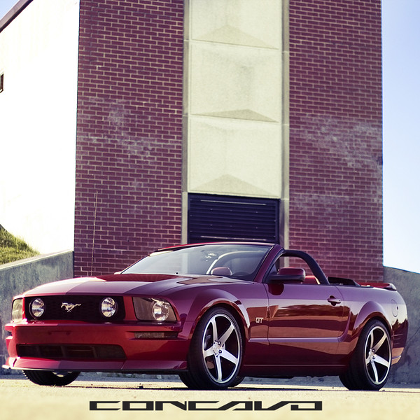 Clean Mustang GT Convertible on Concavo Wheels - Photo by Concavo